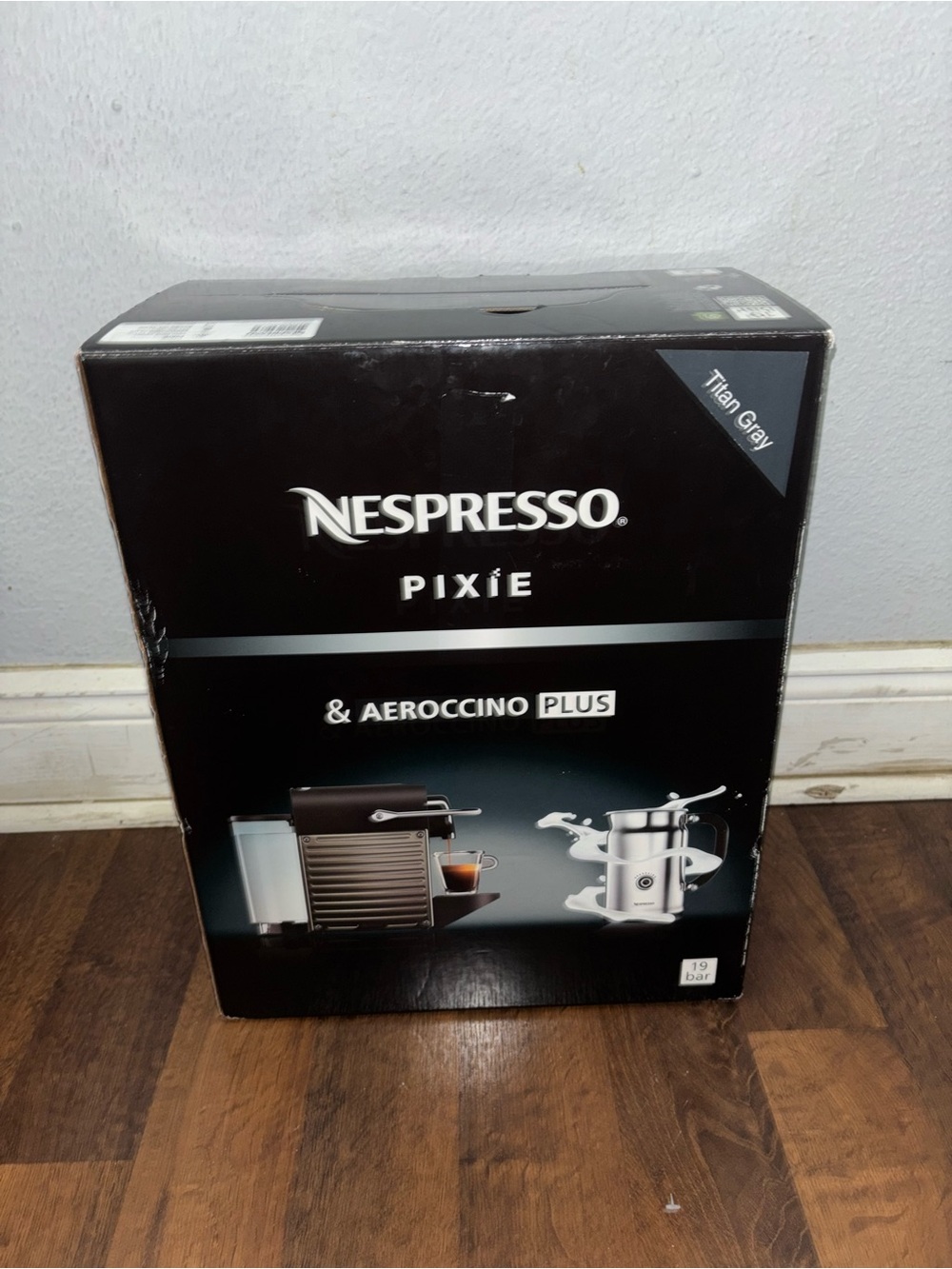 Nespresso Pixie with Aeroccino Plus - Titan Gray